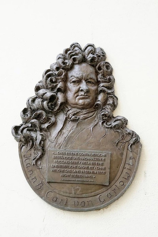 Commemorative plaque for Carl von Carlowitz
