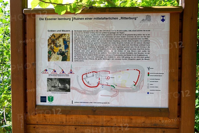 Tourist information board of Ruin Isenburg