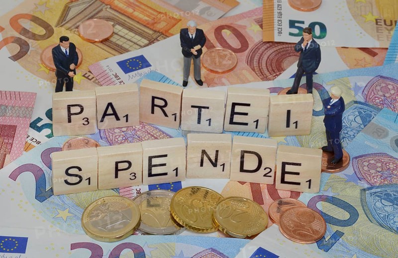 Symbol photo Economic term Party donation