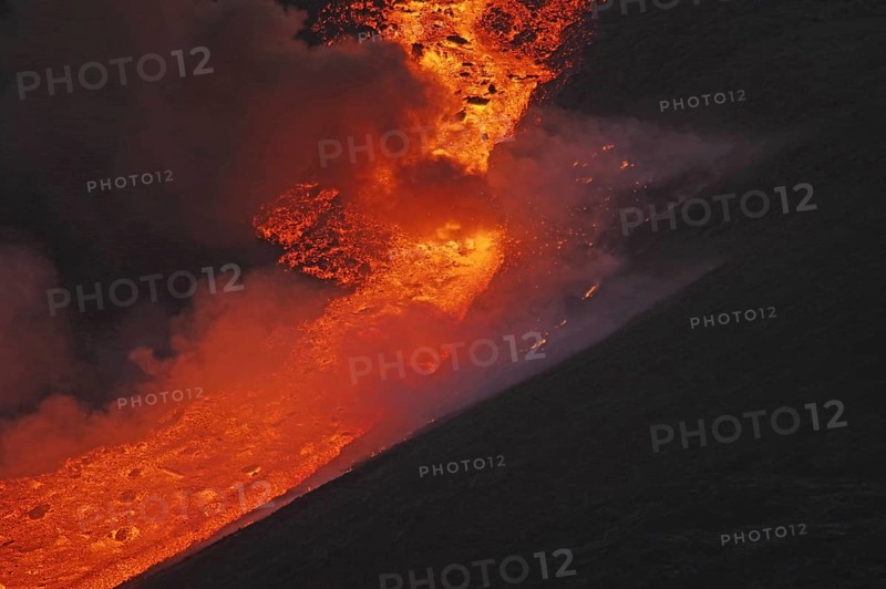 Lava ignites fire