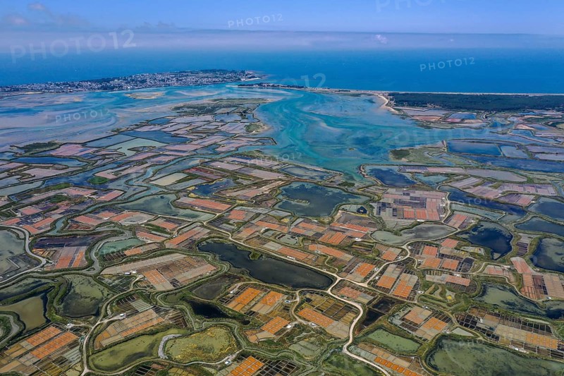 Aerial view of the salt marshes