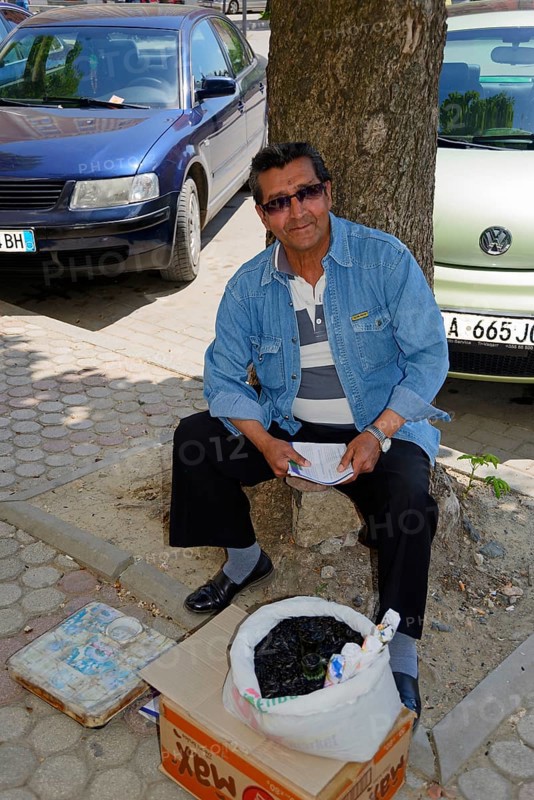 Man selling sunflower seeds