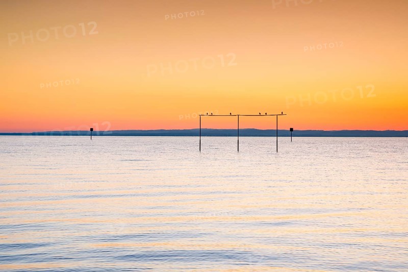 View from Arbon over Lake Constance at sunrise