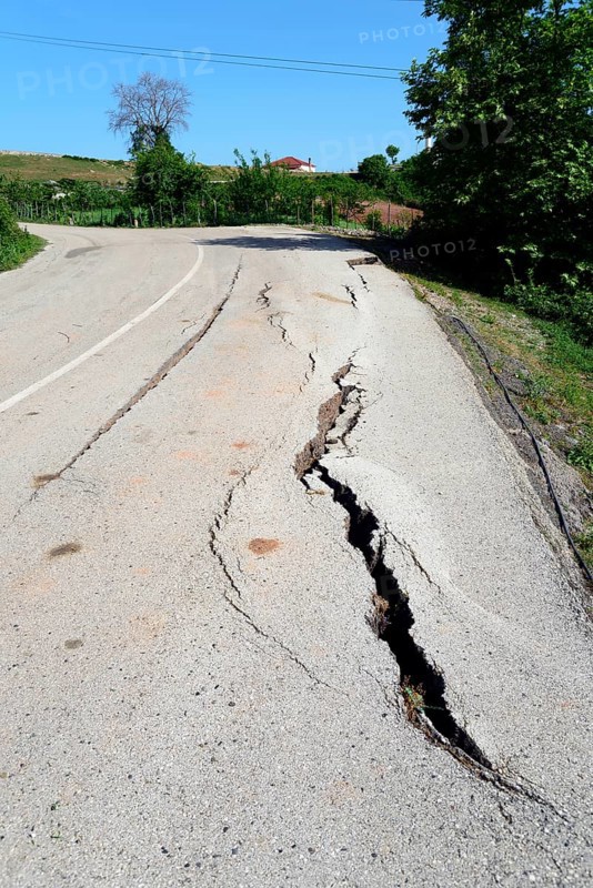 Road damage at Patresh