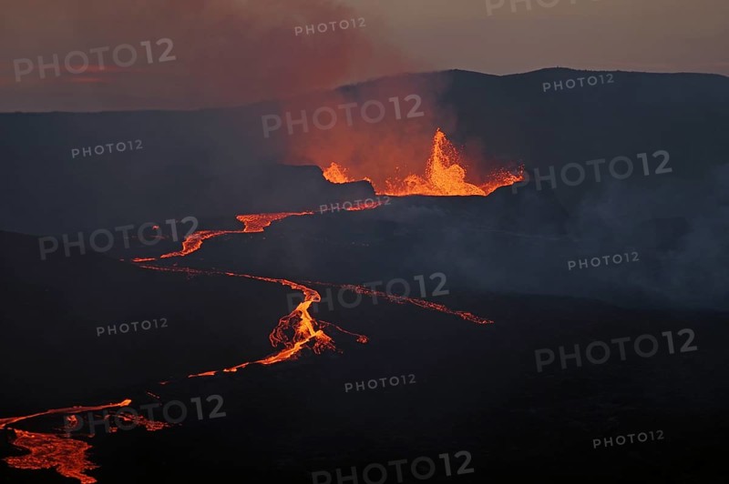 Volcano with lava
