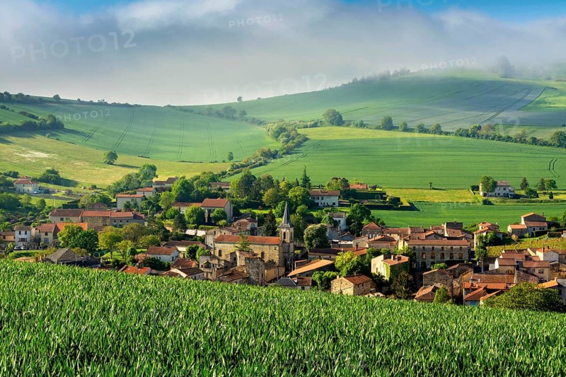 Village of Sauvagnat-Sainte-Marthe around Issoire