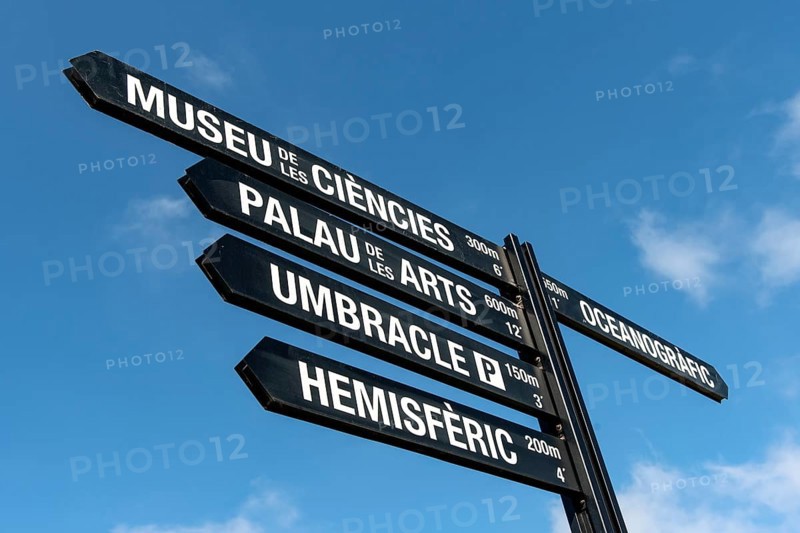 Signpost at City of Arts and Sciences