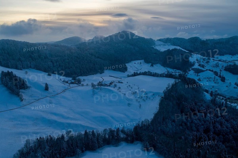Winter landscape in the Swiss Jura