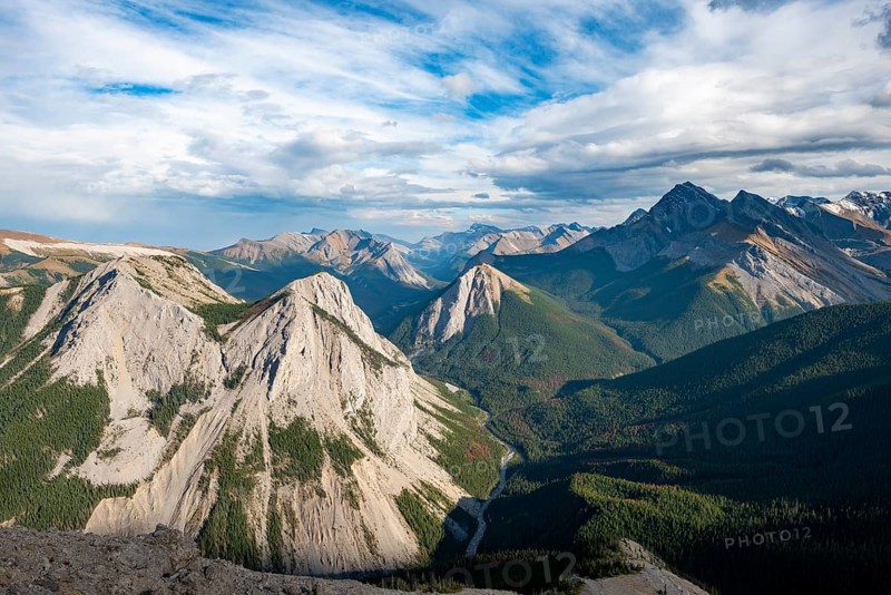 Mountain landscape with peaks