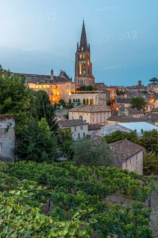 Old town and rock church