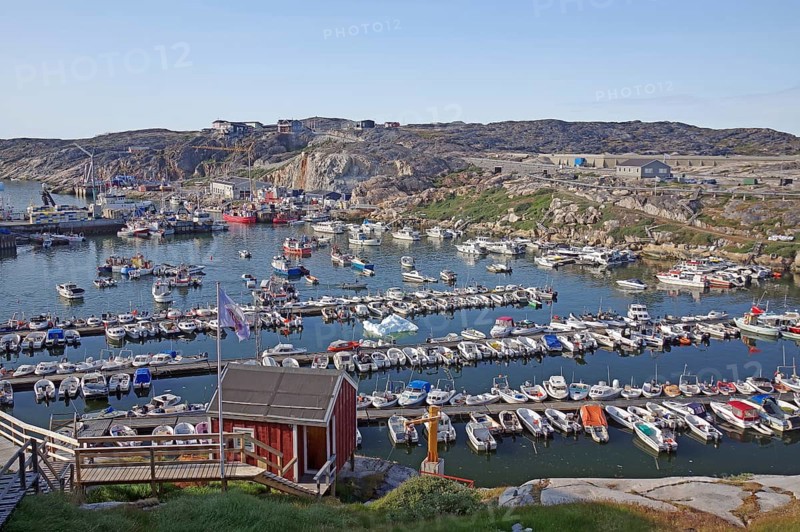 Leisure boats moored in the harbour