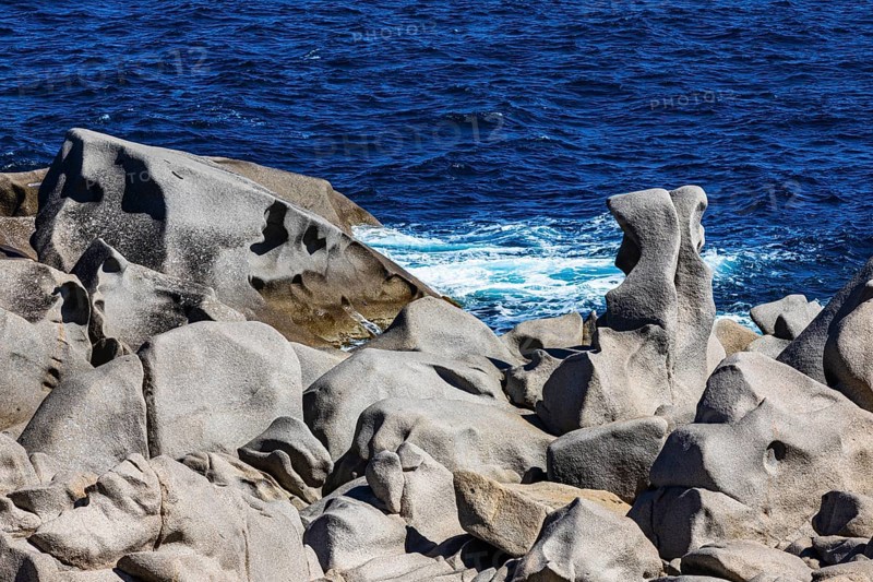 Bizarre rock formations on the rocky coast of Capo Testa near Santa Teresa di Gallura