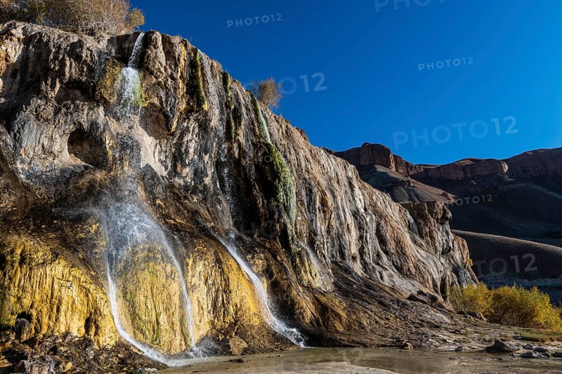 Waterfall at a overflow of the lower lake
