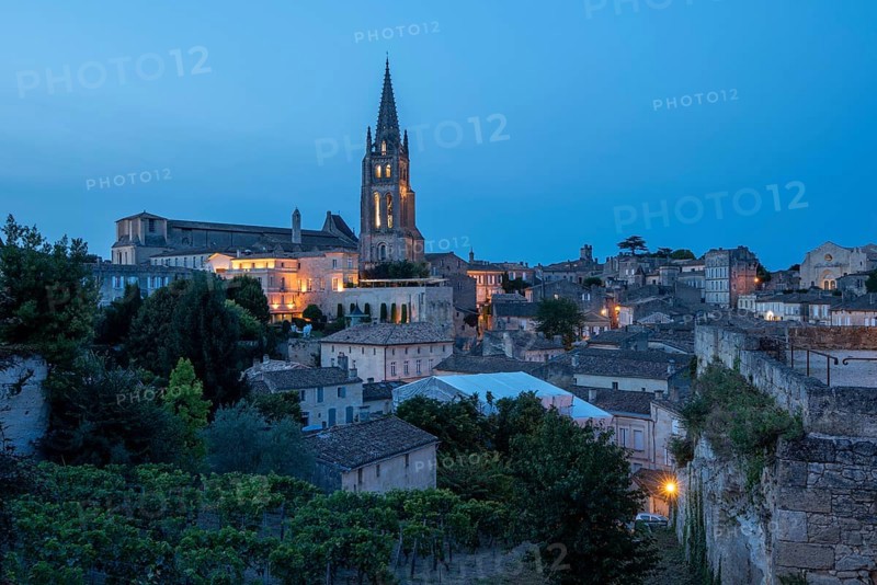 Old town and rock church