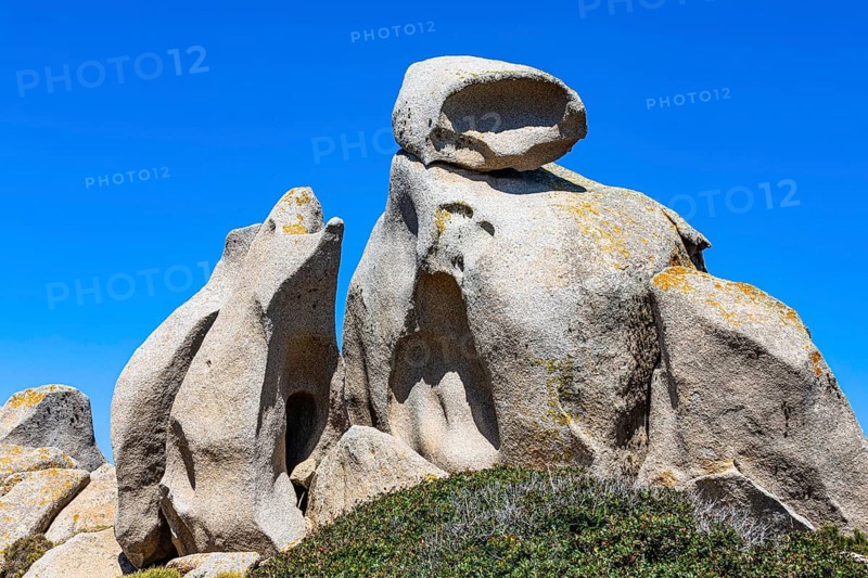 Bizarre rock formations on the rocky coast of Capo Testa near Santa Teresa di Gallura