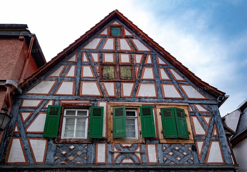 Half-timbered house in the old town of Ladenburg