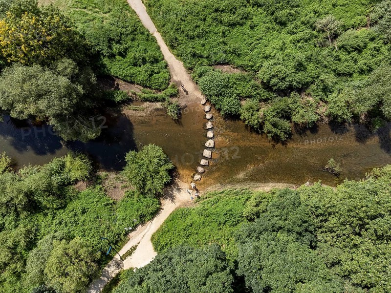 River crossing at the Danube sinkhole