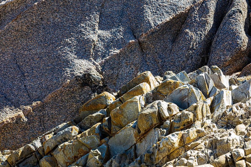 Split granite slabs at Capo Testa near Santa Teresa di Gallura