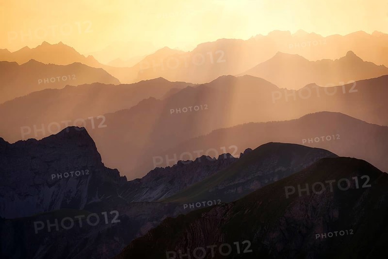 View from Brienzer Rothorn to Central Swiss Alps
