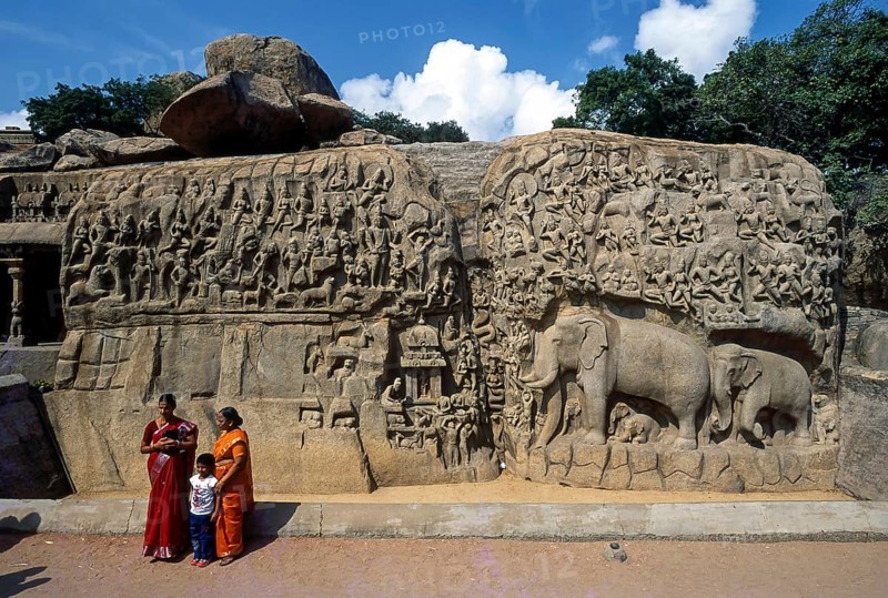 Monumental rock relief