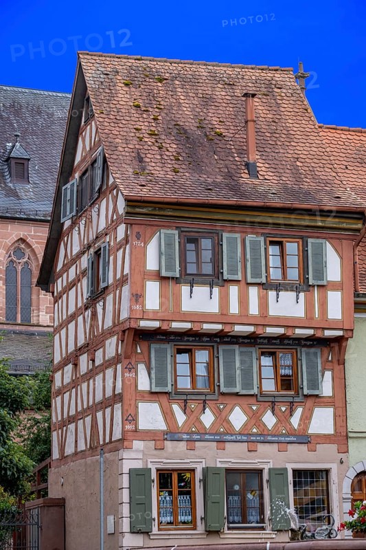 Half-timbered house in the old town of Ladenburg