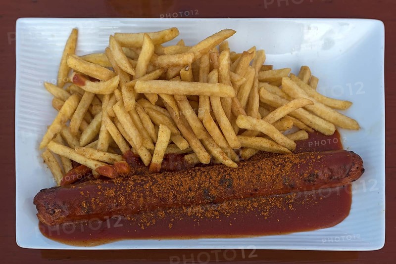 Currywurst with french fries
