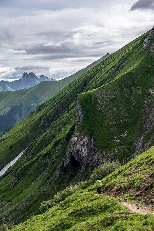 Hiker on a hiking trail
