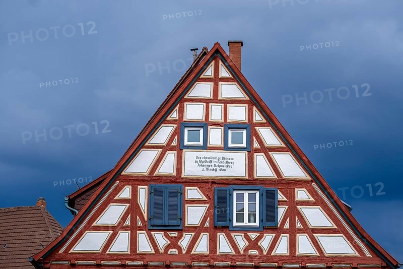 Half-timbered house on the market square of Ladenburg