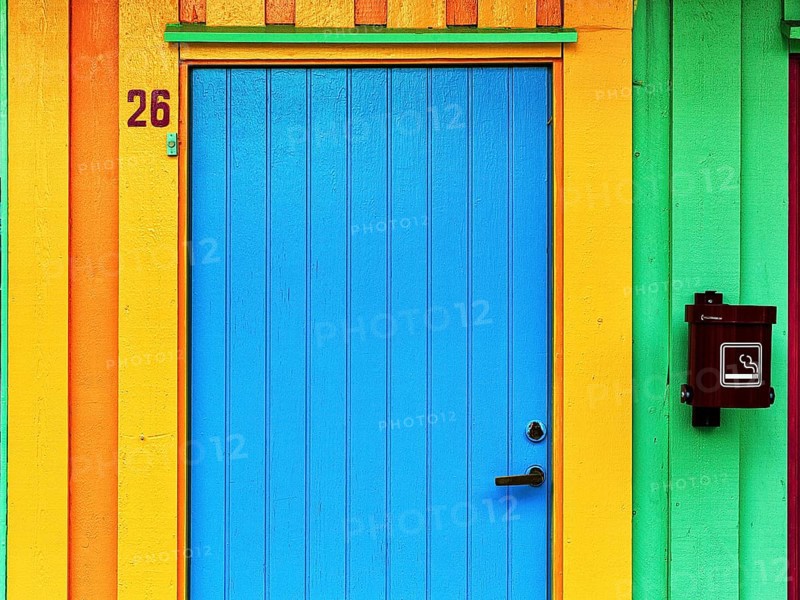 Traditional colourful wooden house