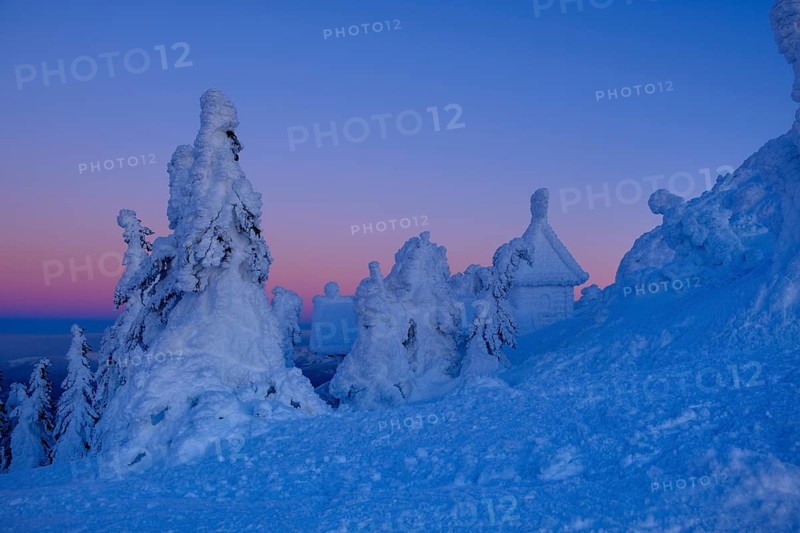 Snowy and icy Arberkapelle
