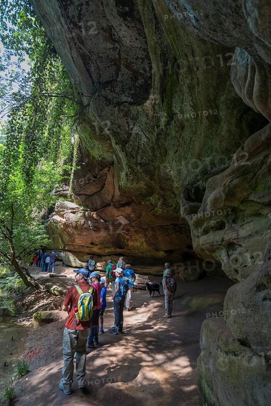Tourists in the Gustav Adolf Cave in the Schwarzachklamm
