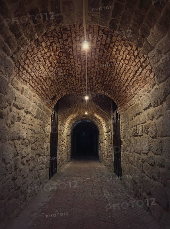 Old wine cellar tunnel at the Hincesti winery underground of the Manuc Bei mansion in Hancesti