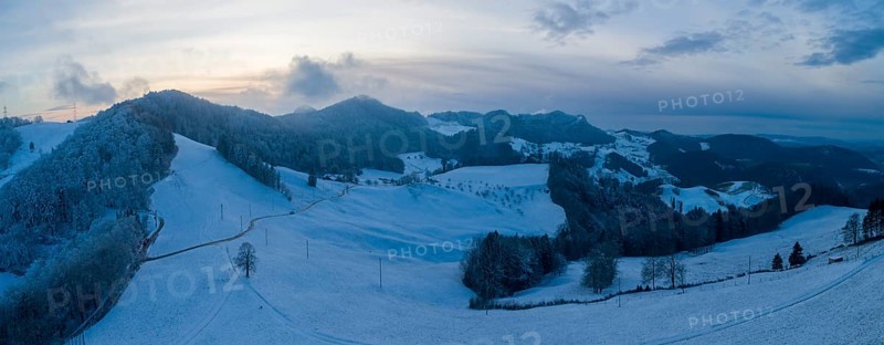 Winter landscape in the Swiss Jura