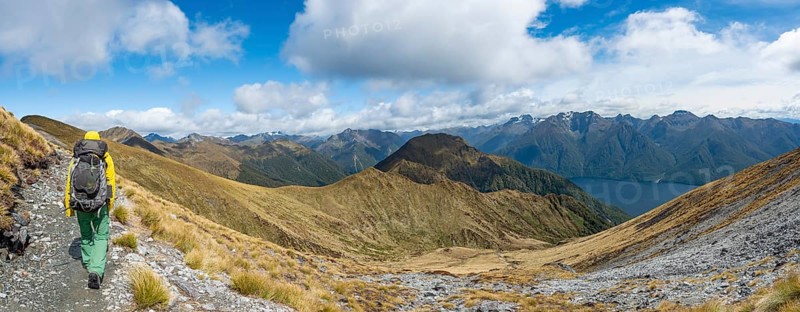 Hikers on trail