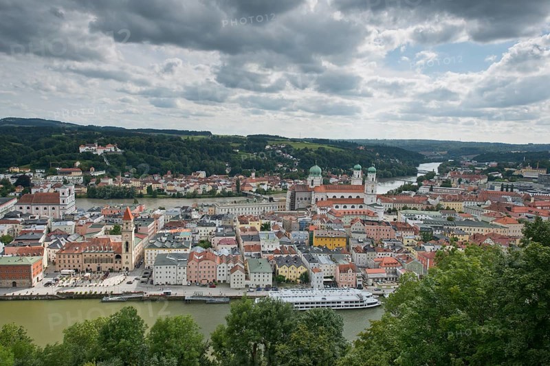View of Passau from the Veste Oberhaus