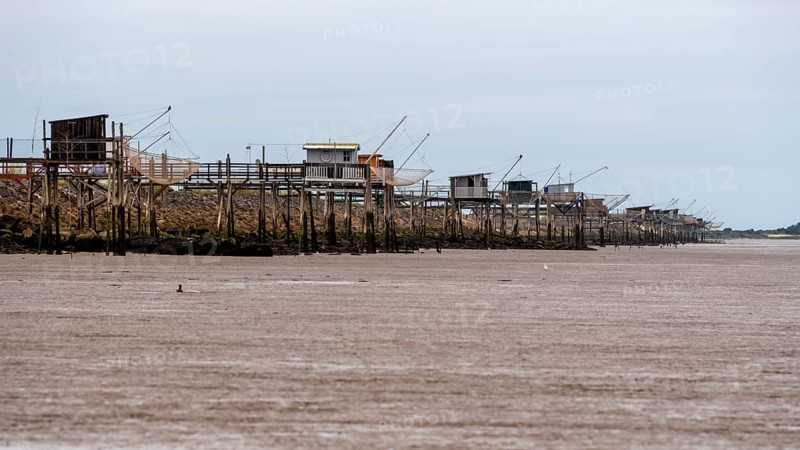 Wooden towers with sinks of crab fishermen