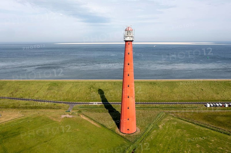 Drone shot of the lighthouse Huisduinen