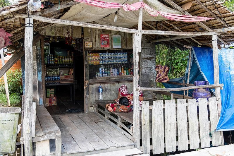 Shop in a jungle village on the Sekonyer River