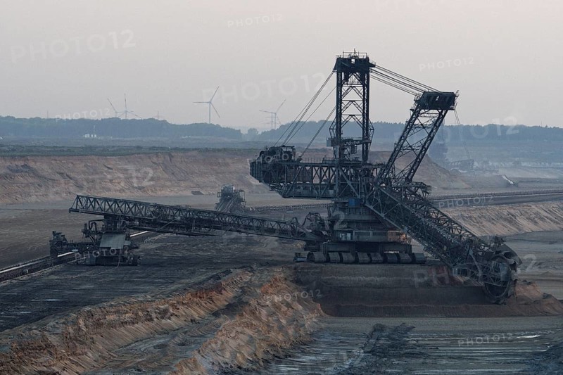 Brown coal diggers in the opencast mining Hambach