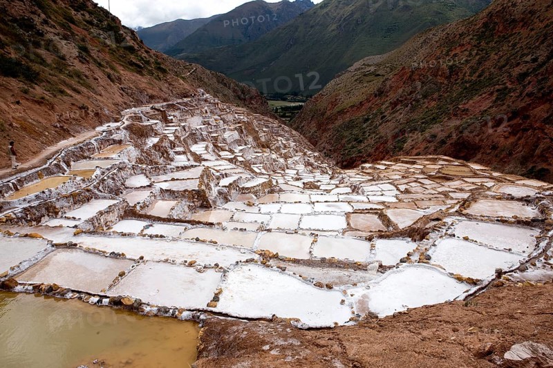 Maras salt mines in Salinas near Tarabamba in Peru