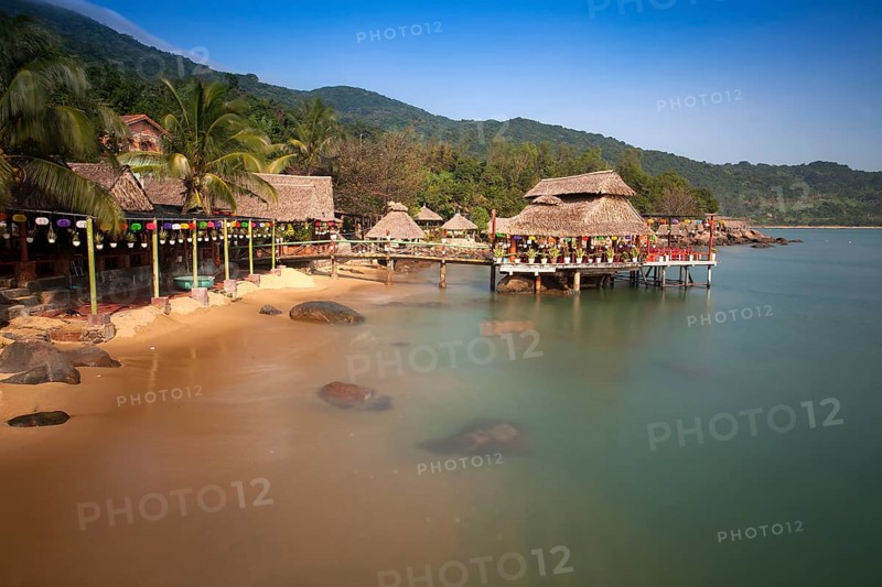 Bamboo huts at Rangbeach beach