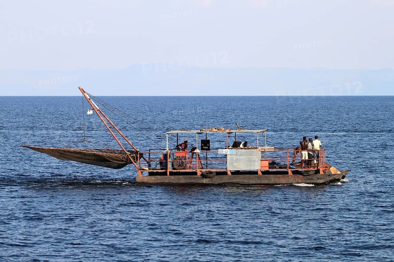 Fishing boats with nets to catch kapenta