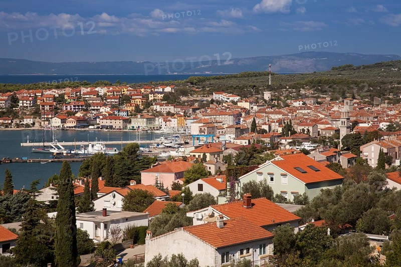 View of the port town of Cres