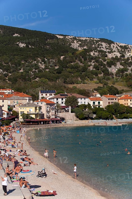 Promenade and beach of Baska