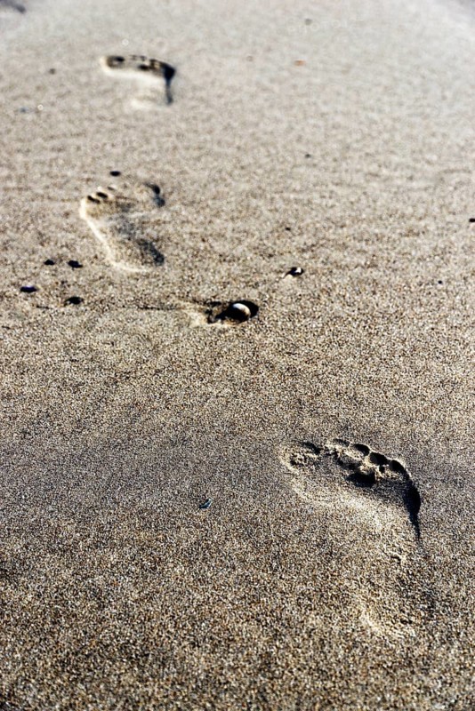 Footprints in the sand