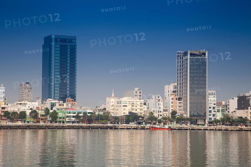 View over Han River to Da Nang City Center
