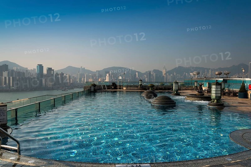Pool on the roof of the Harbour Grand Hotel