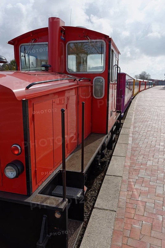 Langeoog island railway at the station