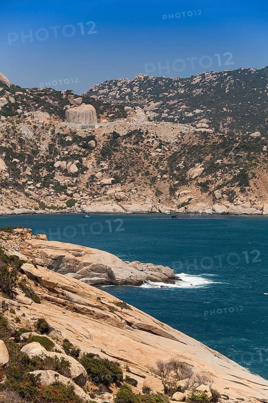 Rocky cliff at the China Sea