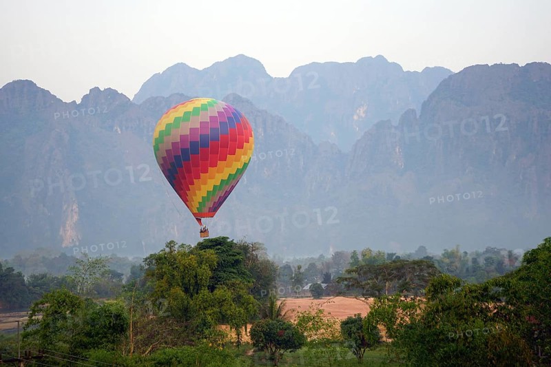 Hot air balloon in Vang Vieng